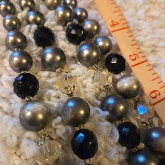 Vintage 2 strand bead Necklace 50s 60s - Picture 6 of 6